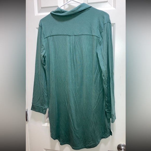 Auden Green Button-Down Sleep Shirt - Picture 3 of 3